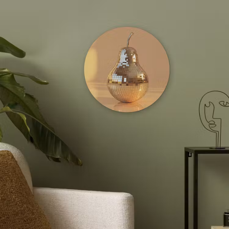 Goud - Disco - Glitter - Peer Akoestische PET Vilt - Rond klein -sfeer2