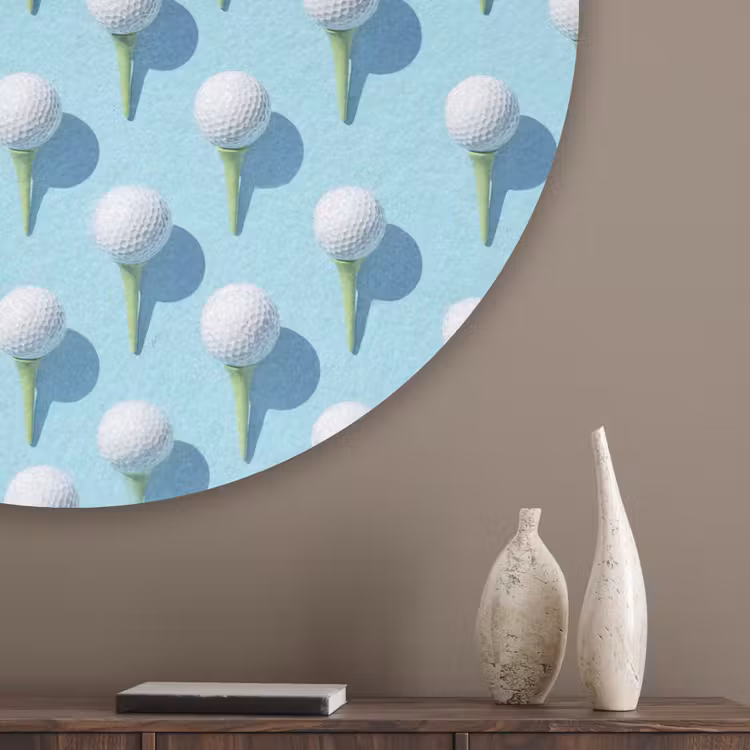 Golf - Ballen - Blauw Akoestische PET Vilt - Rond klein 838 -sfeer5_closeup