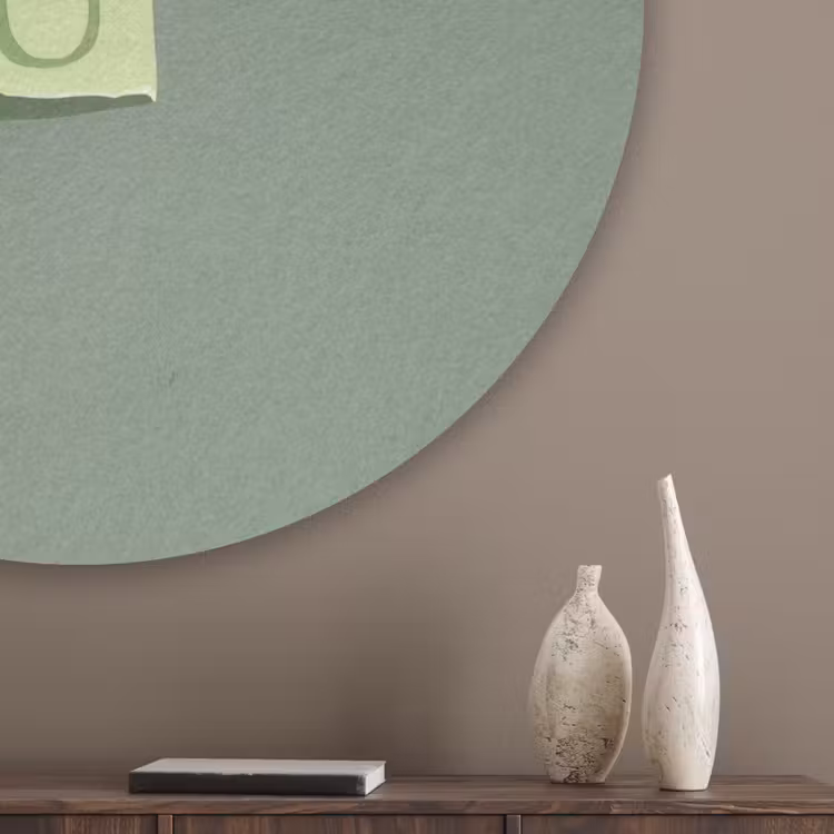 Groen - Waterijsje - Stokje - Illustratie Akoestische PET Vilt - Rond klein -sfeer5_closeup