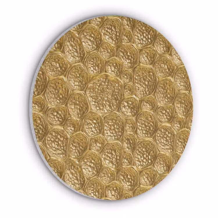 Gehamerd - Mozaïek - Antiek - Goud Akoestische PET Vilt - Rond klein 838 -3d