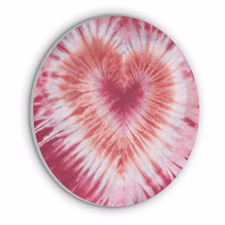 Hartvorm - Roze - Tie dye Akoestische PET Vilt - Rond klein -3d