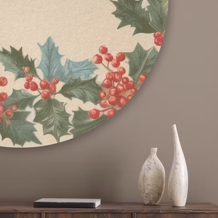 Hulstrand - Bessen - Beige Akoestische PET Vilt - Rond klein -sfeer5_closeup