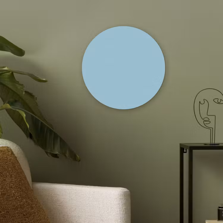 Ice - Blue - Blauw Akoestische PET Vilt - Rond klein 838 -sfeer2