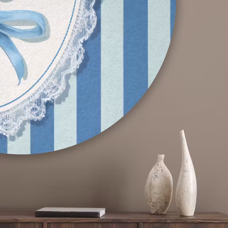 Illustratie - Bessen - Blauw - Strepen Akoestische PET Vilt - Rond klein -sfeer5_closeup