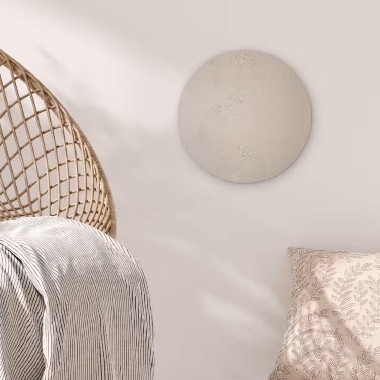 Japandi - Beige - Modern Akoestische PET Vilt - Rond klein -sfeer4