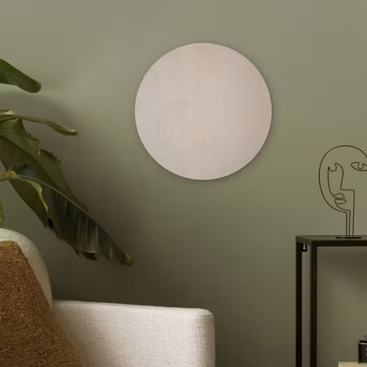 Japandi - Beige - Modern Akoestische PET Vilt - Rond klein -sfeer2