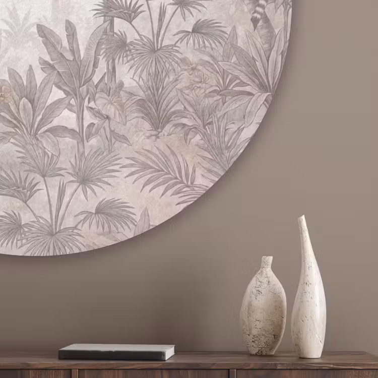 Jungle - Dieren - Palmbomen Akoestische PET Vilt - Rond klein -sfeer5_closeup