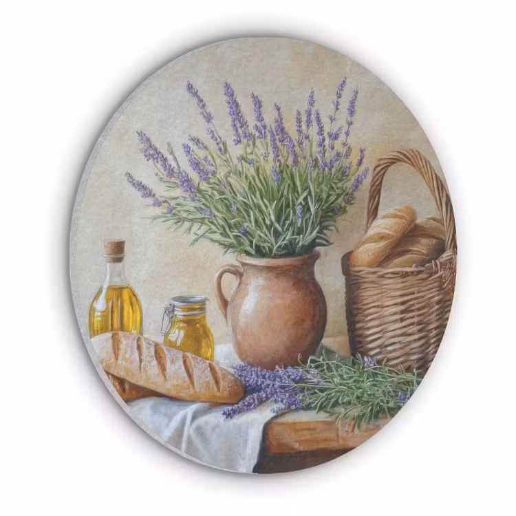 Lavendel - Brood - Stilleven Akoestische PET Vilt - Rond klein -3d