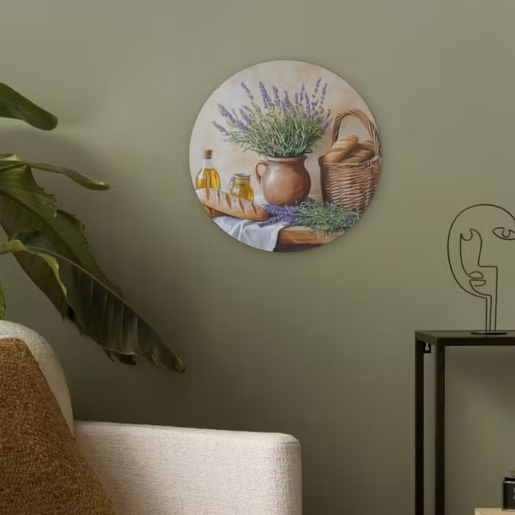 Lavendel - Brood - Stilleven Akoestische PET Vilt - Rond klein -sfeer2