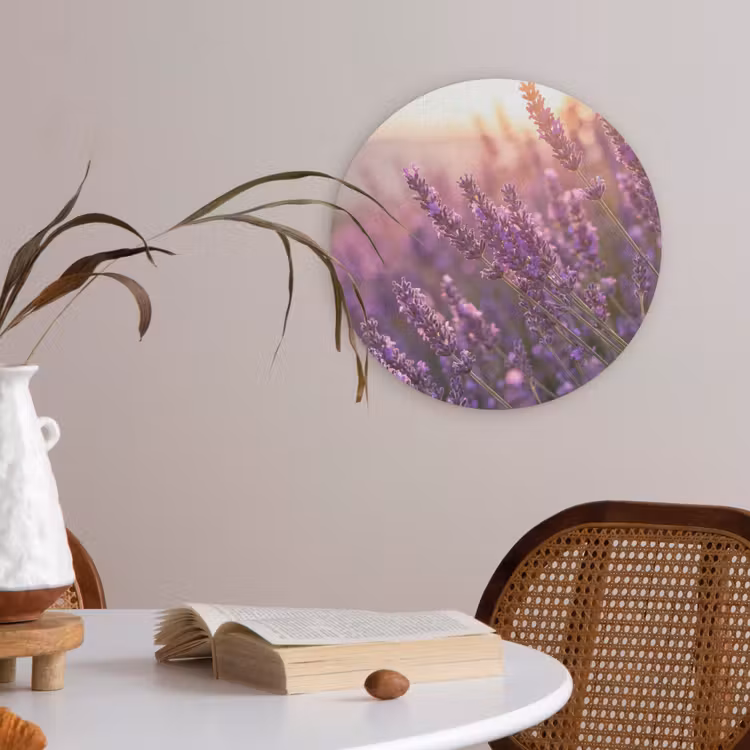 Lavendel - Paars - Zonlicht Akoestische PET Vilt - Rond klein -sfeer3
