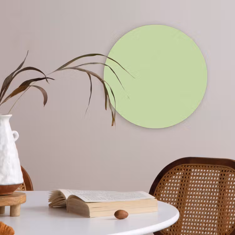 Light - Lime - Groen Akoestische PET Vilt - Rond klein 838 -sfeer3