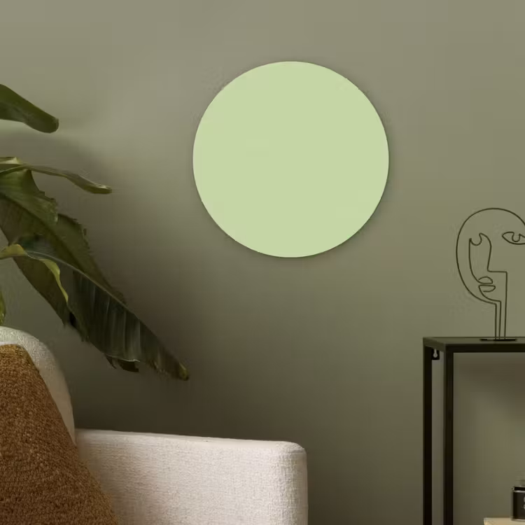 Light - Lime - Groen Akoestische PET Vilt - Rond klein 838 -sfeer2