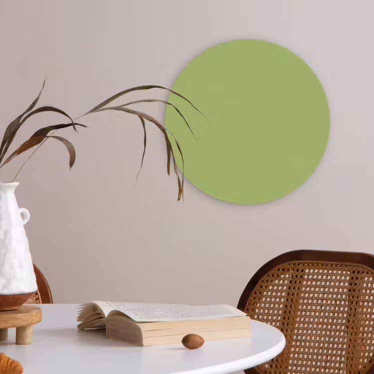 Lime - Glow - Groen Akoestische PET Vilt - Rond klein 838 -sfeer3