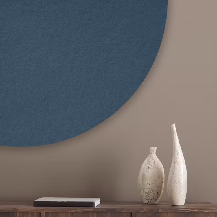 Midnight - Blue - Blauw Akoestische PET Vilt - Rond klein 838 -sfeer5_closeup