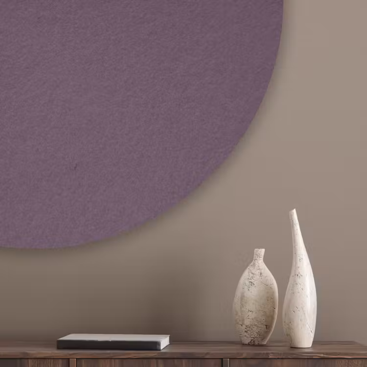 Midnight - Plum - Paars Akoestische PET Vilt - Rond klein 838 -sfeer5_closeup
