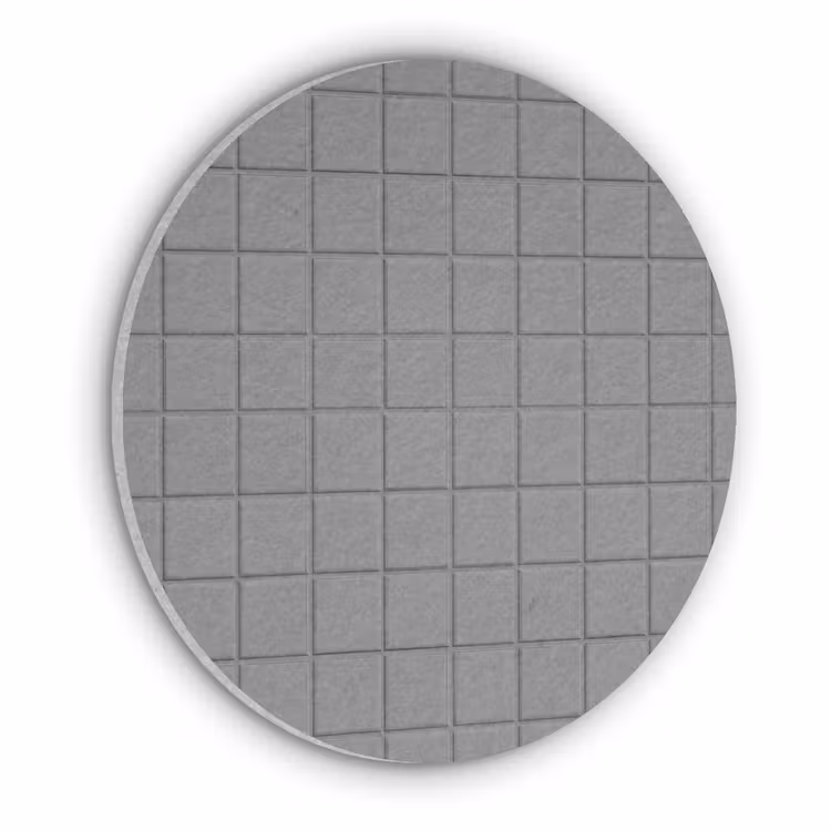 Modern - Patroon - Grijs Akoestische PET Vilt - Rond klein 838 -3d