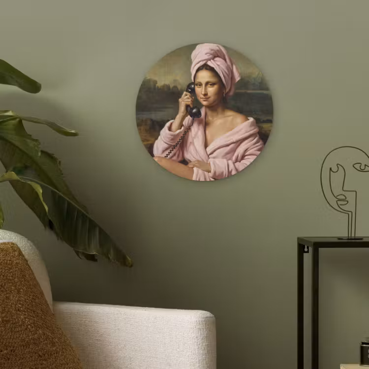 Mona - Klassiek - Roze Akoestische PET Vilt - Rond klein -sfeer2