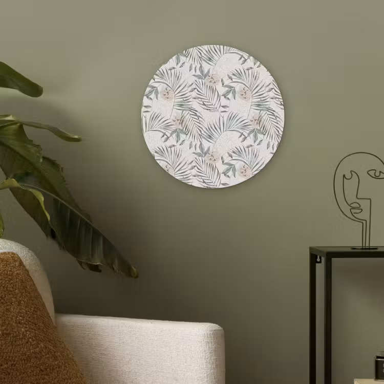 Monstera - Palmblad - Jungle - Tropisch Akoestische PET Vilt - Rond klein -sfeer2