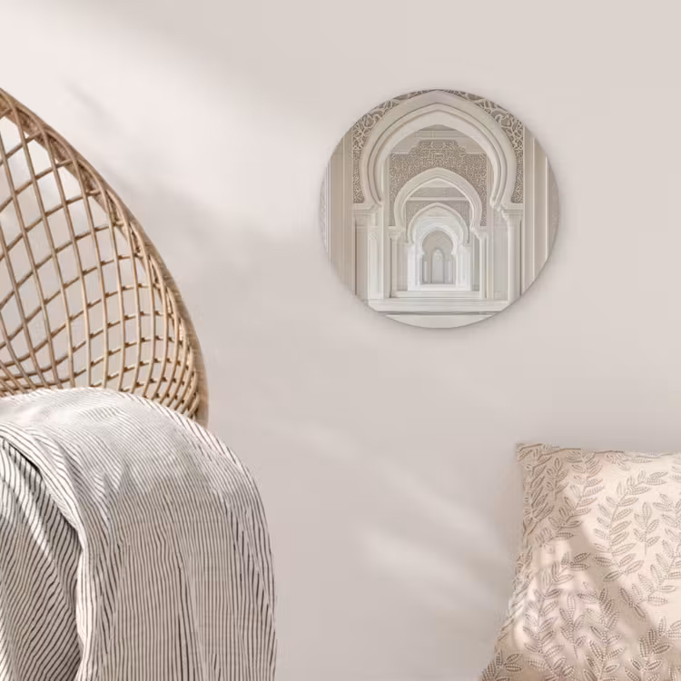 Moskee - Architectuur - Ramadan - Islamitische Akoestische PET Vilt - Rond klein -sfeer4