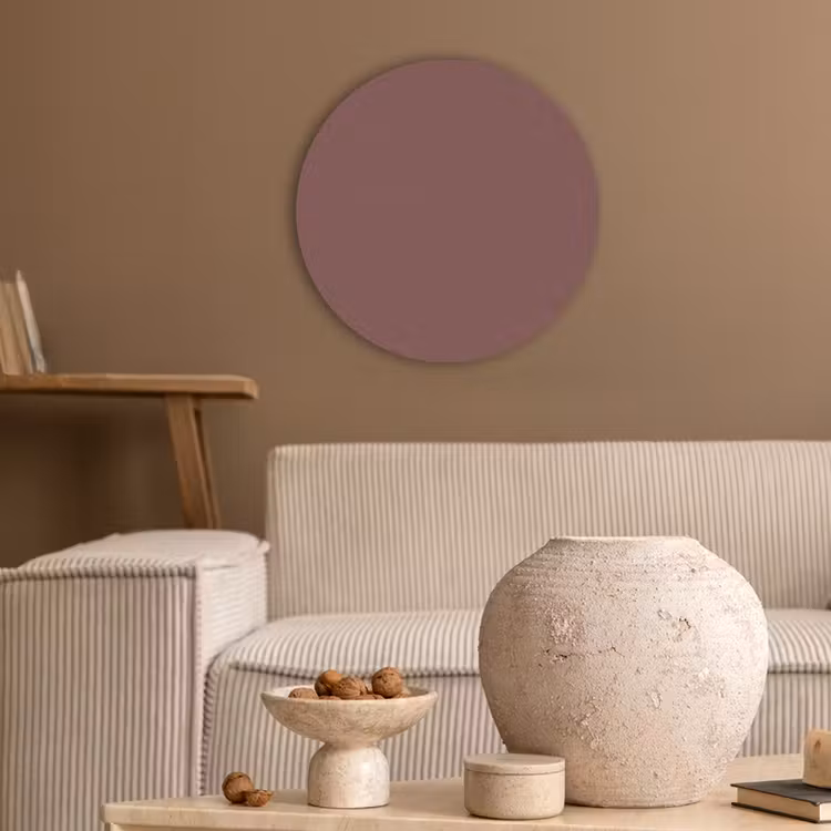Muted - Raisin - Rood Akoestische PET Vilt - Rond klein 838 -sfeer1