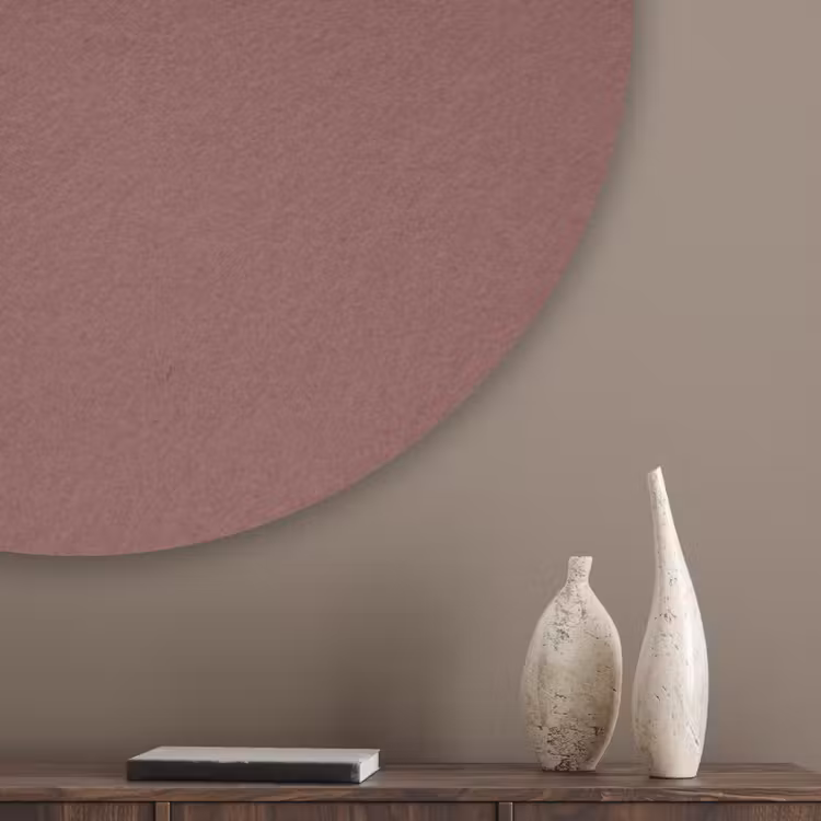 Muted - Raisin - Rood Akoestische PET Vilt - Rond klein 838 -sfeer5_closeup