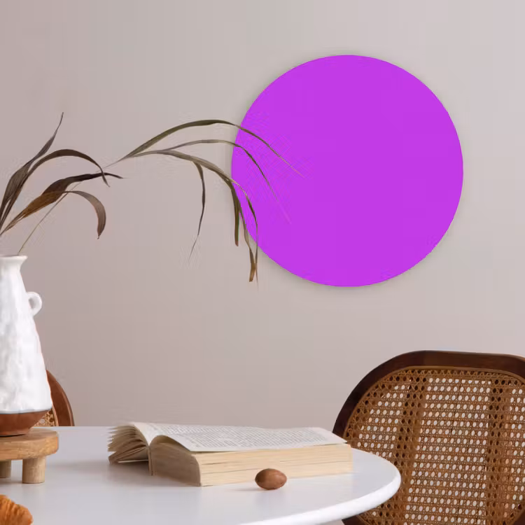 Neon - Orchid - Paars Akoestische PET Vilt - Rond klein 838 -sfeer3