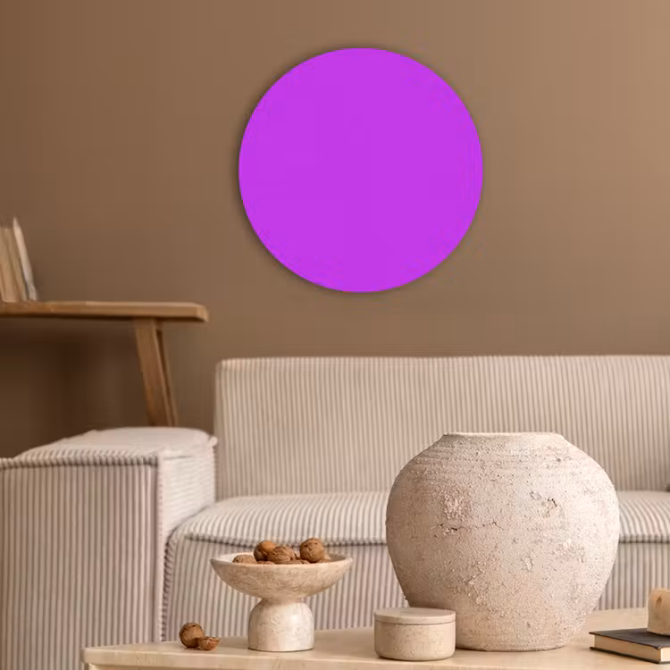 Neon - Orchid - Paars Akoestische PET Vilt - Rond klein 838 -sfeer1