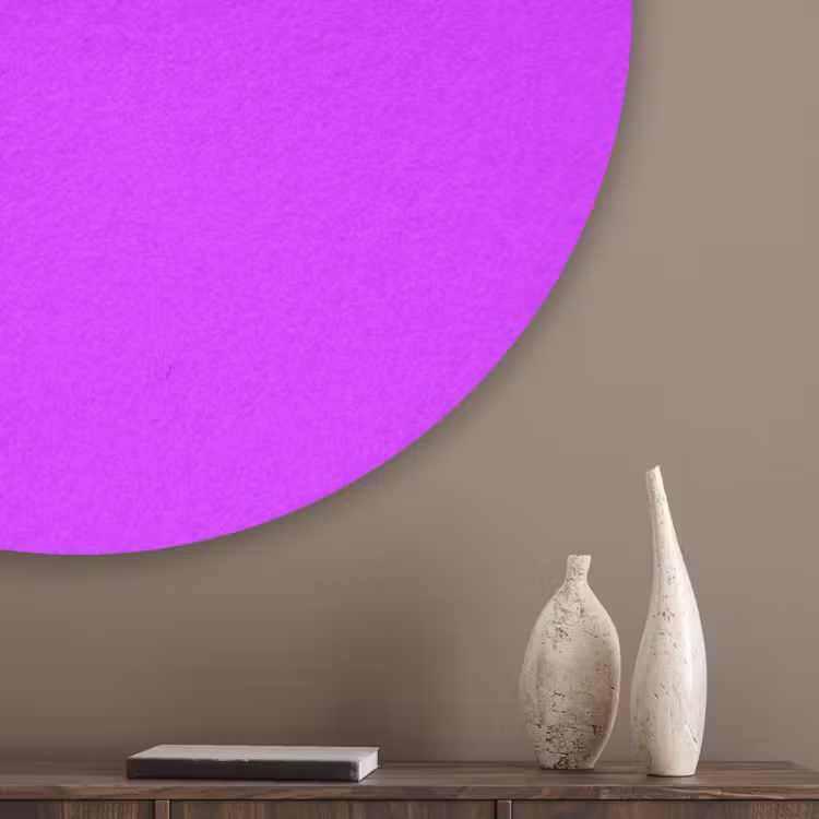 Neon - Orchid - Paars Akoestische PET Vilt - Rond klein 838 -sfeer5_closeup