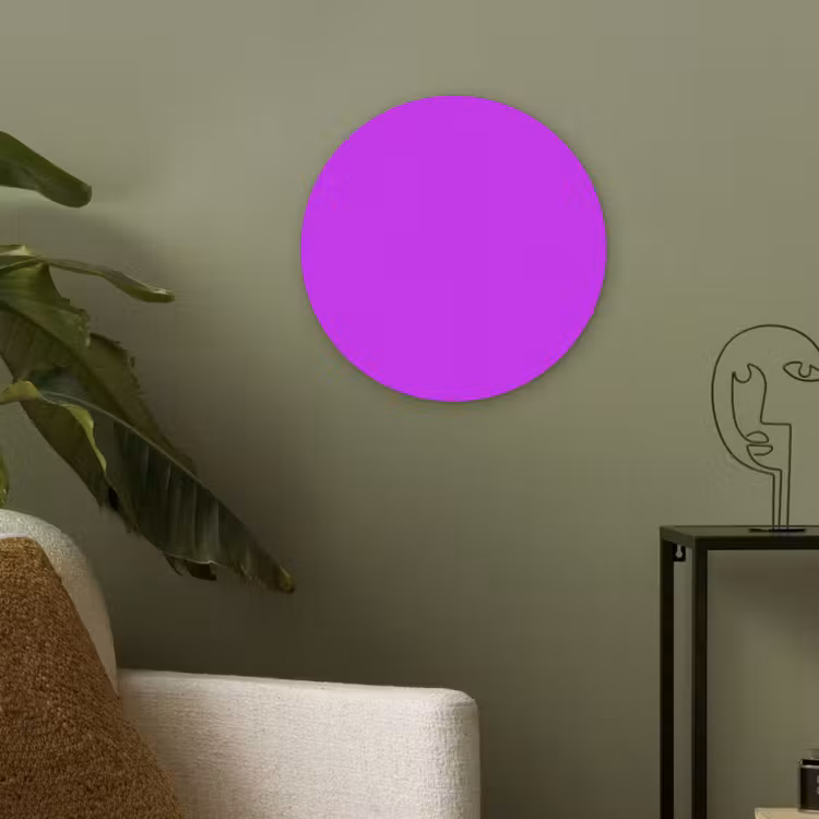 Neon - Orchid - Paars Akoestische PET Vilt - Rond klein 838 -sfeer2