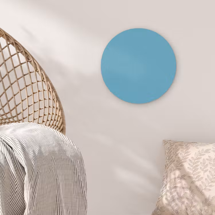 Ocean - Teal - Blauw Akoestische PET Vilt - Rond klein 838 -sfeer4