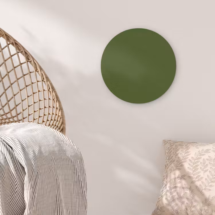 Olive - Drab - Groen Akoestische PET Vilt - Rond klein 838 -sfeer4