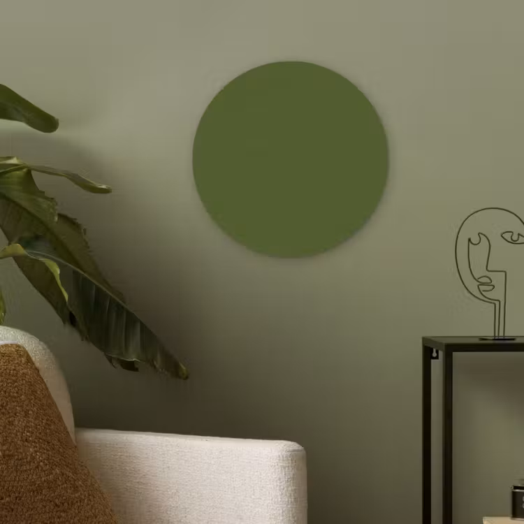 Olive - Drab - Groen Akoestische PET Vilt - Rond klein 838 -sfeer2
