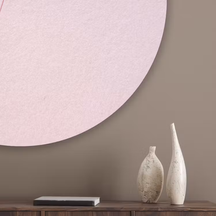 Sierlijk - Kwal - Roze Akoestische PET Vilt - Rond klein -sfeer5_closeup