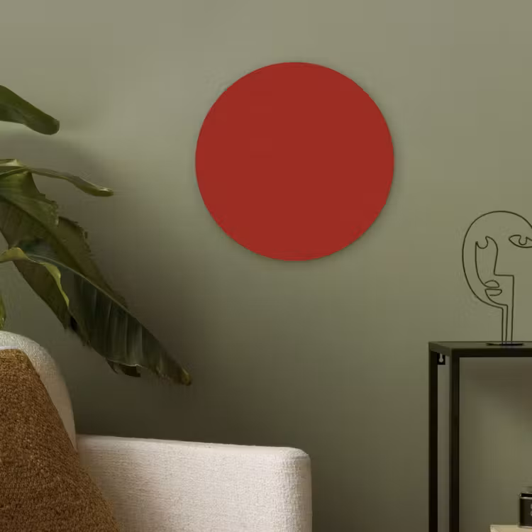Oxblood - Maroon - Rood Akoestische PET Vilt - Rond klein 838 -sfeer2