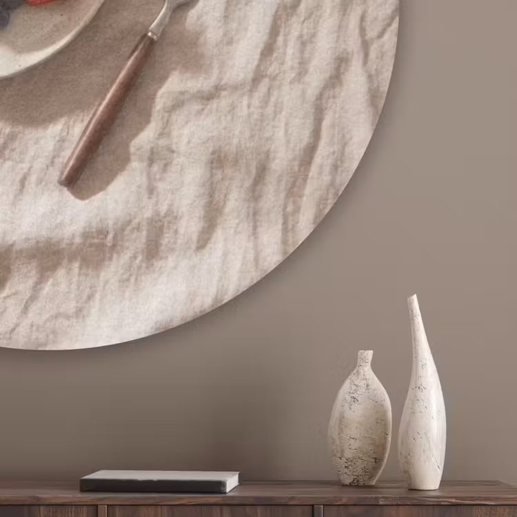 Pannenkoeken - Bessen - Ontbijt - Modern - Beige Akoestische PET Vilt - Rond klein -sfeer5_closeup