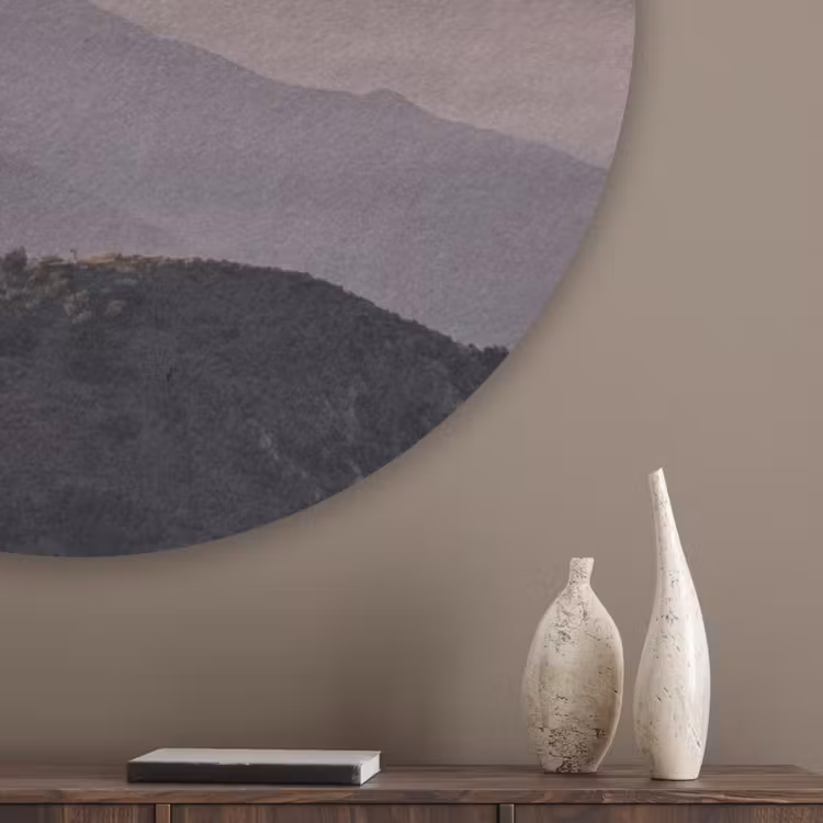 Panorama - Landschap - Bergen Akoestische PET Vilt - Rond klein -sfeer5_closeup