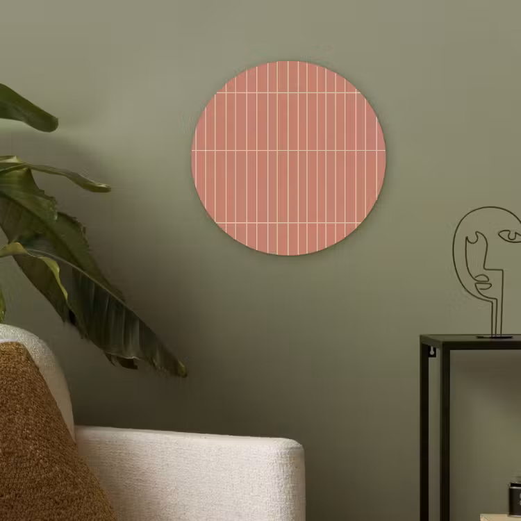 Patroon - Tegels - Terracotta Akoestische PET Vilt - Rond klein 838 -sfeer2