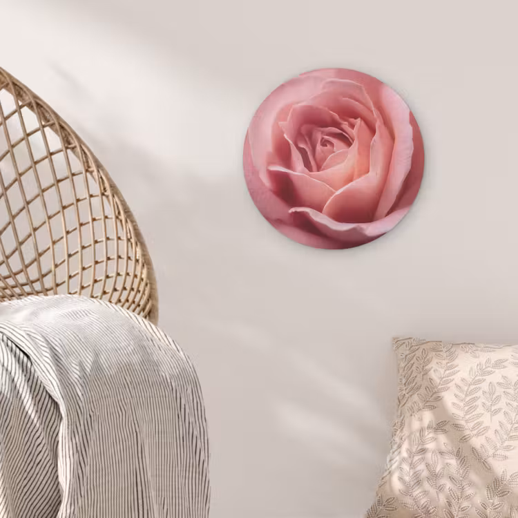 Roze - Roos - Romantisch Akoestische PET Vilt - Rond klein -sfeer4