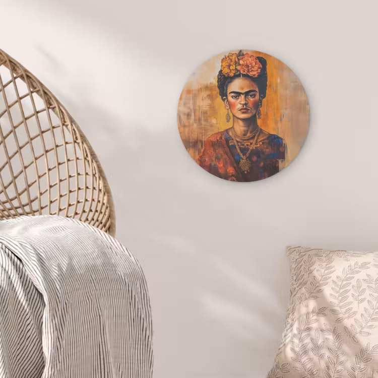 Portret - Sieraden - Schilderachtig Akoestische PET Vilt - Rond klein -sfeer4