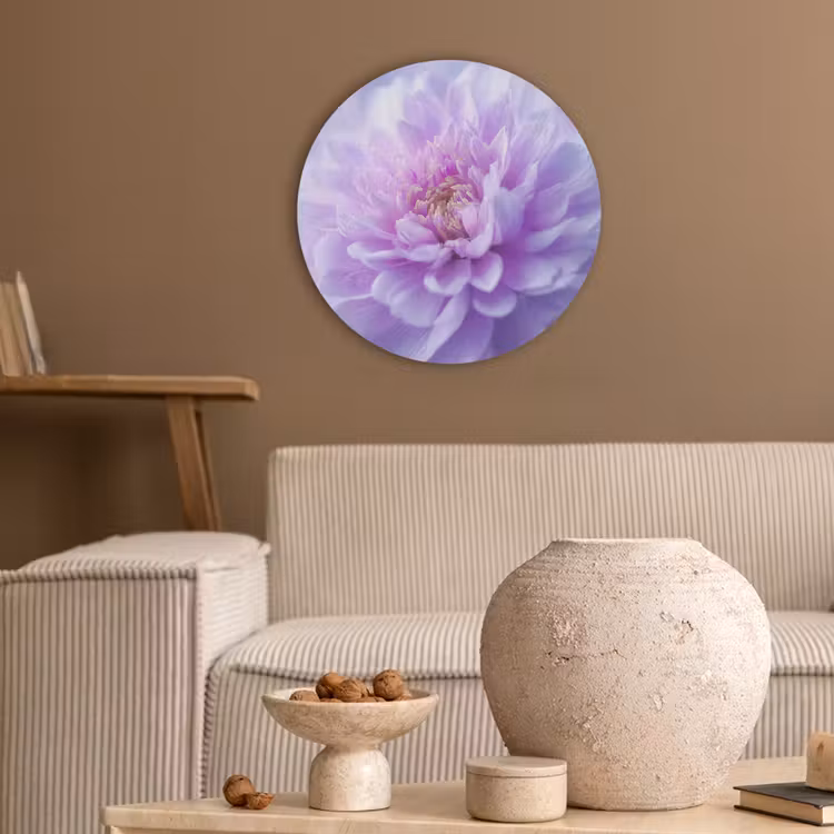 Paars - Dahlia - Dromerig Akoestische PET Vilt - Rond klein -sfeer1