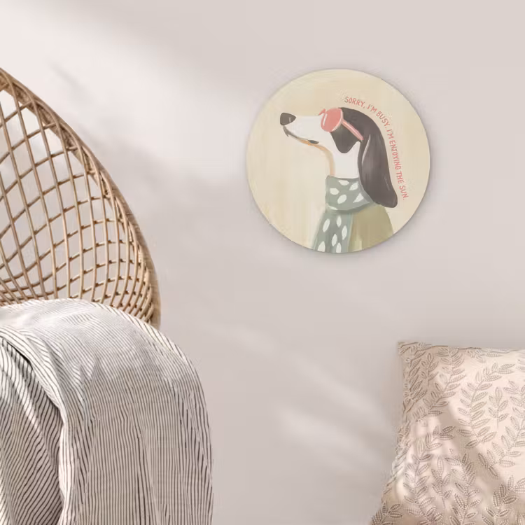 Quote - Hond - Zonnebril Akoestische PET Vilt - Rond klein -sfeer4