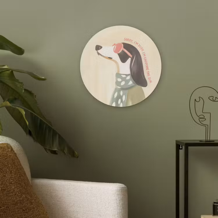 Quote - Hond - Zonnebril Akoestische PET Vilt - Rond klein -sfeer2