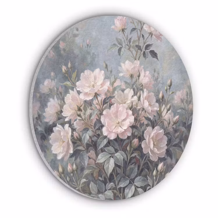 Rozen - Illustratie - Roze Akoestische PET Vilt - Rond klein -3d