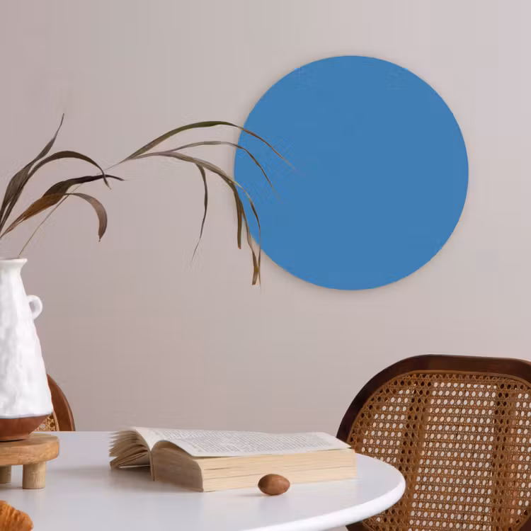 Royal - Blue - Blauw Akoestische PET Vilt - Rond klein 838 -sfeer3