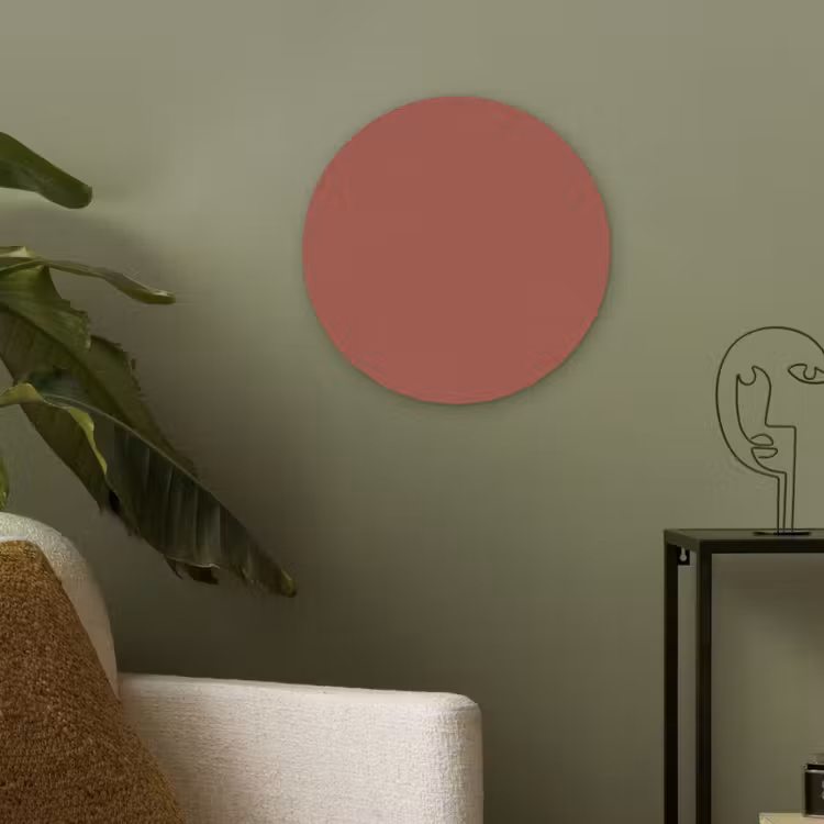 Rustic - Terracotta - Oranje Akoestische PET Vilt - Rond klein 838 -sfeer2