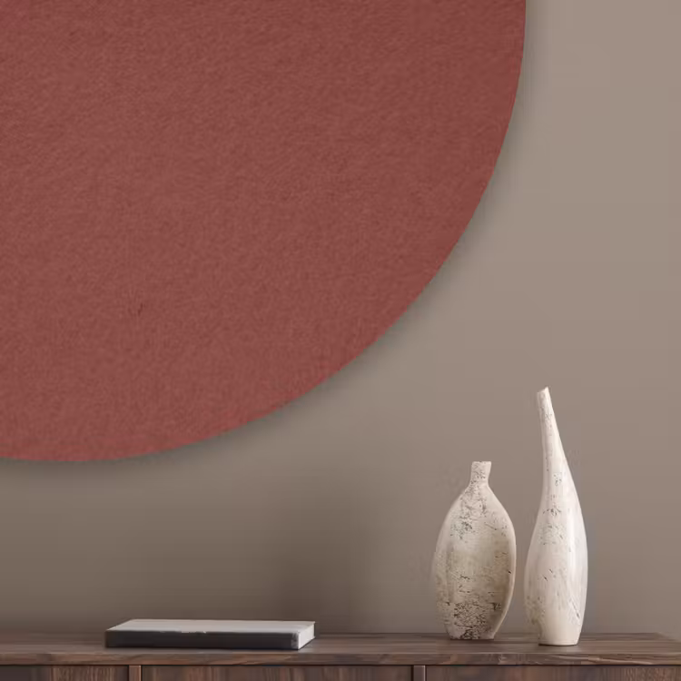 Rustic - Terracotta - Rood Akoestische PET Vilt - Rond klein 838 -sfeer5_closeup