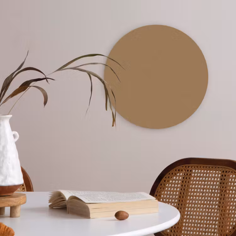 Sahara - Earth - Oranje Akoestische PET Vilt - Rond klein 838 -sfeer3