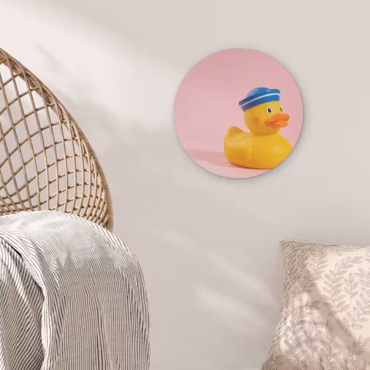Matroos - Eend - Roze Akoestische PET Vilt - Rond klein -sfeer4
