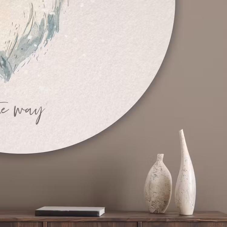 Kerstman - Kerst - Quote - Beige Akoestische PET Vilt - Rond klein -sfeer5_closeup