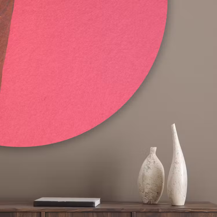Schepijs - Roze - Hoorntje Akoestische PET Vilt - Rond klein -sfeer5_closeup